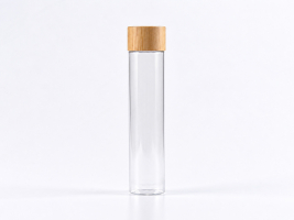 PET Röhrchen 100 ml – Schraubverschluss Bambus